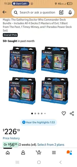 MTG MAGIC THE GATHERING DOCTOR WHO COMMANDER 4 DECK SET UNIVERSES BEYOND - Image 2