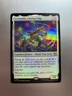 Leonardo, Cutting Edge - 15 - MTG: Teenage Mutant Ninja Turtles - Rare - Foil - Image 1
