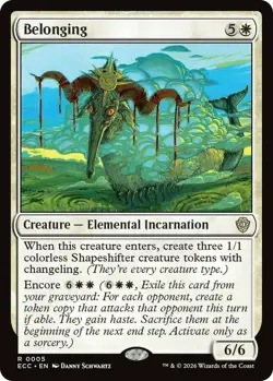 4x Belonging NM-Mint, English Commander: Lorwyn Eclipsed MTG Magic - Image 1