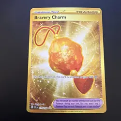 Pokemon TCG Bravery Charm 175/142 SV07: Stellar Crown Hyper Rare NM - Image 1