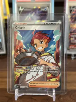 Pokemon TCG Crispin 164/142 SV07: Stellar Crown Trainer Full Art Ultra Rare NM - Image 1