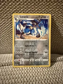 Pokemon LUCARIO 120/185 - VIVID VOLTAGE SET REVERSE HOLO POKEMON - (NM+) - Image 1