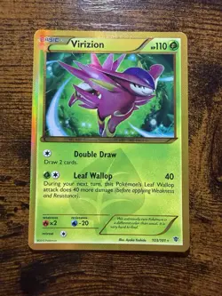 Virizion 103/101 Plasma Blast Secret Rare Full Art Holo HP110 Pokemon TCG - Image 1