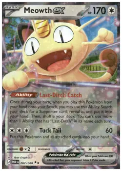 Meowth ex 62/88 Double Rare Pokemon Perfect Order ME03 - Image 1