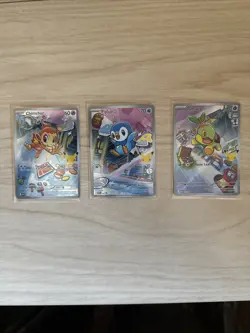 Pokemon 2026 First Partner Illustration Series 1 Promos Turtwig Chimchar Piplup - Image 1