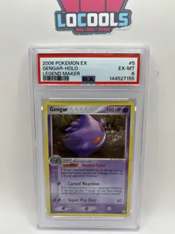 2006 Pokemon Gengar 5/92 Pokemon EX Legend Maker Holo PSA 6 - Image 1