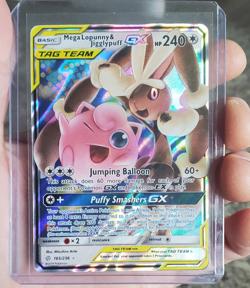 Mega Lopunny & Jigglypuff GX 165/236 - Pokemon Cosmic Eclipse Tag Team TCG NM - Image 2