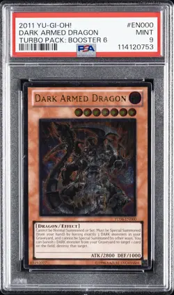 2011 YU-GI-OH! TURBO PACK: BOOSTER SIX #EN000 DARK ARMED DRAGON PSA 9 - Image 1