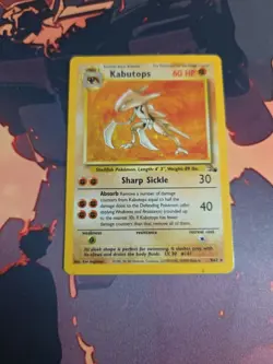Kabutops 9/62 Fossil Unlimited Holo Rare Vintage Pokemon TCG Card HP/DMG - Image 1