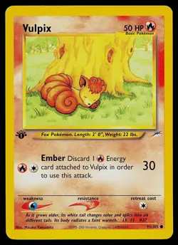 Pokemon Card - Vulpix Neo Destiny 91/105 Common 1st Edition - Image 1
