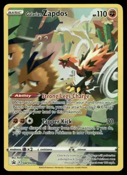 Pokemon Cards Galarian Zapdos SWSH283 SWSH Black Star Promo NM *3 - Image 1