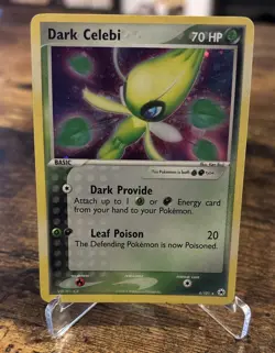 Vintage 2004 Pokemon Dark Celebi 4/101 Holo Card MP - Image 1