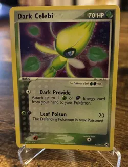 Vintage 2004 Pokemon Dark Celebi 4/101 Holo Card MP - Image 2