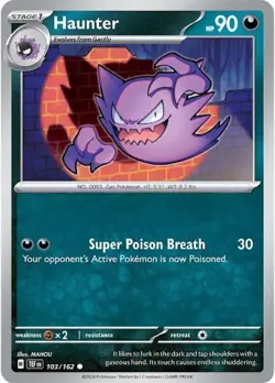 Haunter SV05: Temporal Forces 103/162 NM English Pokemon Card - Image 1
