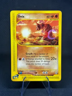 Onix 98/147 2002 Aquapolis Pokemon Card TCG Vintage WOTC Nintendo Common - NM - Image 1