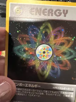 1997 Pokemon Japanese Rockets Rainbow Energy Holo Card NM/Mint Dbl Swirl - Image 2