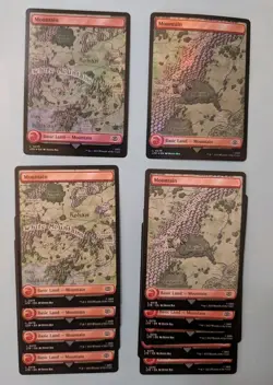 MTG LOTR Basic Land - Mountain - Lot Of (12) W/2 Foil - Magic The Gathering Lot - Image 1