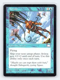 Magic the Gathering Avizoa Weatherlight Blue Rare Creature NM - Image 1