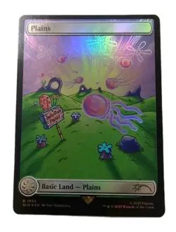 MTG Plains 1939 Rainbow Foil Secret Lair Drop Series SLD Spongebob - Image 1