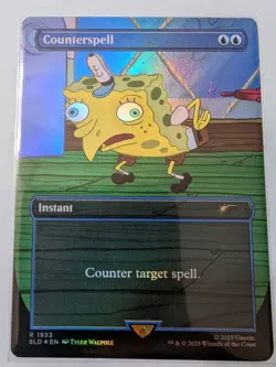 Counterspell SpongeBob Foil (1933) Secret Lair Drop Magic The Gathering MTG - Image 1