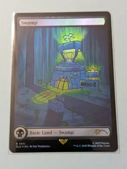 SpongeBob MTG Swamp (1941) (Rainbow Foil) Secret Lair Drop Magic The Gathering - Image 1
