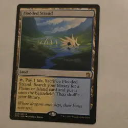 Wizards of the Coast MTG Flooded Strand Khans of Tarkir Rare Land Regular 233 - Image 1