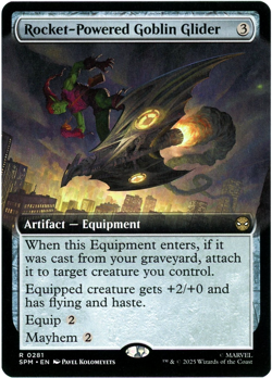 Rocket-Powered Goblin Glider (Extended Art) 0281 - Marvel's Spider-Man MTG NM/M - Image 1