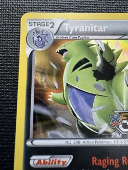 Tyranitar XY130 Holo Promo Fates Collide STAMPED Prerelease Black Star Pokemon - Image 4