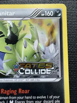 Tyranitar XY130 Holo Promo Fates Collide STAMPED Prerelease Black Star Pokemon - Image 5