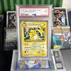 PSA 9 Mint Lt. Surge’s Raichu Holo 1999 Pokemon Japanese Gym 2 #26 #026 - Image 1
