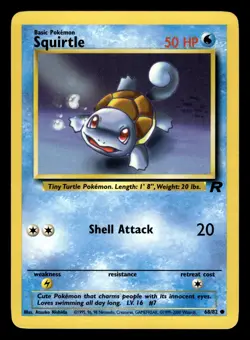 Squirtle 68/82 Common Starter Team Rocket Set Pokemon Card - 4 - Image 1