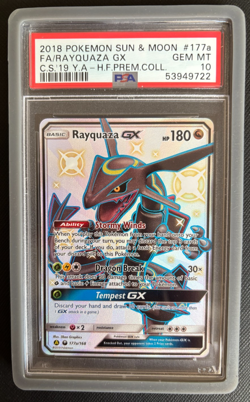 Rayquaza GX 177a/168 Hidden Fates Premium Collection Promo 2018 Pokemon PSA 10 - Image 1