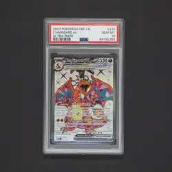 PSA 10 Glurak Ex Charizard Pokemon Karte TCG 215/197 Ultra Rare Obsidian /T76 - Image 2