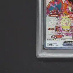 PSA 10 Glurak Ex Charizard Pokemon Karte TCG 215/197 Ultra Rare Obsidian /T76 - Image 5