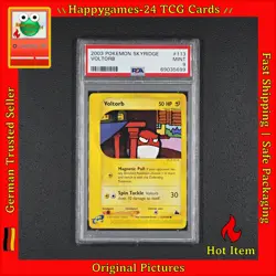 PSA 9 - E-Series - Voltorb Pokemon Karte TCG 113/144 Non Holo Skyridge /W70 - Image 1