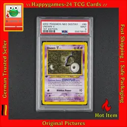 PSA 9 - 1. Edition - Unown - Pokemon Karte TCG 89/105 Non Holo Neo Destiny /Y89 - Image 1
