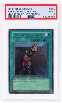 2002 Yu-Gi-Oh Magic Ruler 1st Edition the Forceful Sentry Ur #MRL45 PSA 9 - Image 1