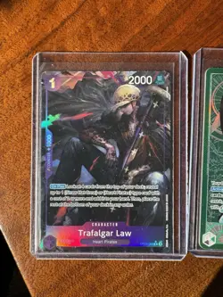 One Piece CCG Lim OP09-022 Alternative Art Leader Card Trafalgar Law OP09-069 - Image 2