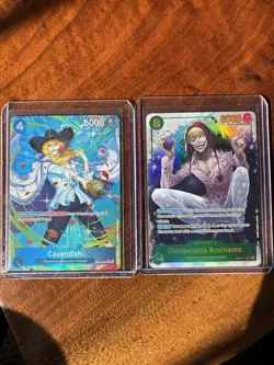 One Piece CCG Cavendish Alternative Art OP10-045 And Donquixote OP04-119 SEC!! - Image 1