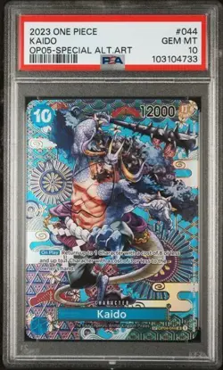 2023 Kaido One Piece SP OP04-044 SR Alt Art OP05 PSA 10 Awakening New Era - Image 1
