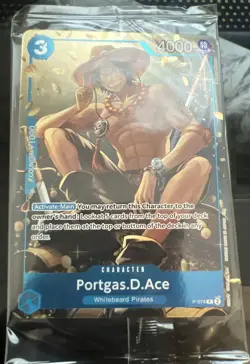 One Piece Portgas D. Ace P-074 Promo Tin Pack Set Vol. 2 Sealed English - Image 1