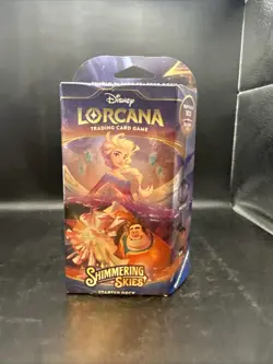 Shimmering Skies Starter Deck Disney Lorcana Amethyst Ruby Sealed Elsa TCG 6B - Image 1