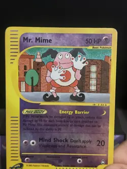 Pokemon Card Mr. Mime 95b/147 Reverse Holo Aquapolis Set WOTC Played - Image 2