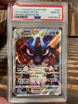 Pokemon Lucario VSTAR SWSH291 Promo Holo PSA 10 Sword & Shield 2023 Bonus Items! - Image 1