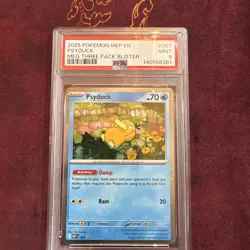 2025 Pokemon MEP Psyduck PSA 9 Black Star Promo Mega Evolution 7 007 / New Cert - Image 1