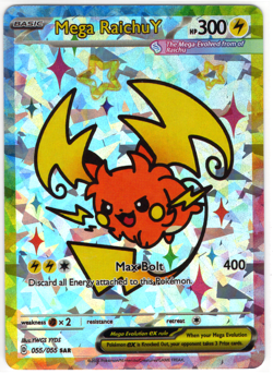 POKEMON - CHINESE DERP * MEGA RAICHU Y - CRACKED ICE FOIL HOLO - Image 1
