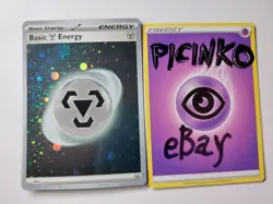 Pokemon - Basic Metal Energy - 008 - SVE - Cosmos Holo - With 1x Swirl - NM - Image 1