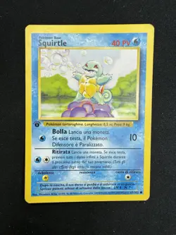 Pokemon Squirtle 63/102 Set Base Prima Edizione Wizards ITA Carte Vintage - Image 1