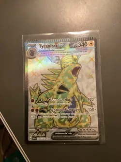 Pokemon Tyranitar ex 211/197 SV03 Ultra Rare Full Art EX Rare Crimp Error - Image 1