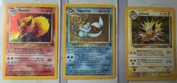 Pokemon Jungle Holo Eeveelution Lot Flareon Vaporeon Jolteon WOTC Vintage - Image 1
